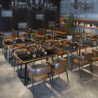 Chaise de bar moderne Ensemble de meubles pour discothèque Mobilier commercial Chaise de restaurant Table et chaise de salle à manger de style industriel