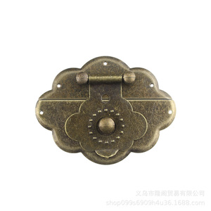 Antique Wave-shaped Furniture <b>Lock</b> K32 Keyless Carbon Steel Traditional Wooden <b>Box</b> Buckle Clasp Hardware - Product Image 5