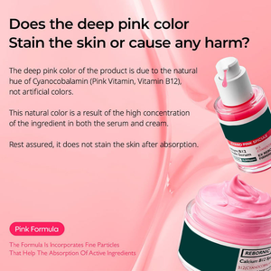 B12 <span class=keywords><strong>Pink</strong></span> Calcium Needle-like Cream Esponja Microneedle Essence Promueve el resplandor de la piel Sin pigmento artificial Crema hidratante - Product Image 6