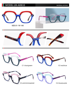 <span class=keywords><strong>2025</strong></span> mô hình mới đẹp kết hợp màu sắc Acetate kính khung thời trang hình chữ nhật kính - Product Image 3