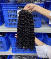 Extensions de cheveux humains 100% vierges vietnamiens bruts, bouclés profonds, pour tresses au crochet style bohème, qualité supérieure, 100g en vrac, sans nœuds