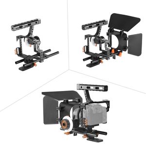 Stabilisateur vidéo DSLR, cage pour caméra de réalisation de films avec système de tige de 15 mm, kit de montage pour <span class=keywords><strong>Sony</strong></span> A7/A7II/A7s/A7r/A7Rii Panasonic GH4 - Product Image 6