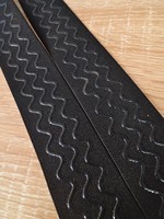 Bande élastique noire personnalisée antidérapante, bande élastique à couture, bande élastique ondulée en silicone pour projets de couture de vêtements