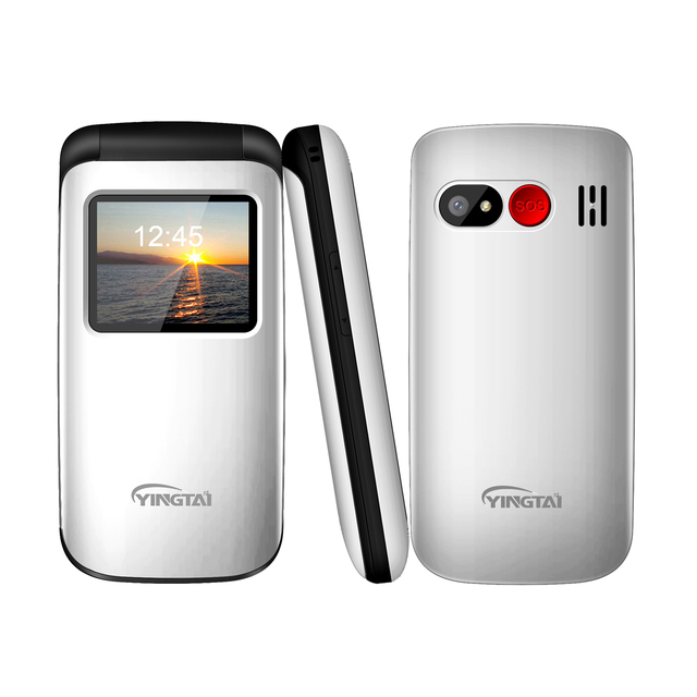 YingTai Wholesale 2G 1.77 Inch Mini Senior Smart Phone Cheap Small Keypad Mobile Phones with SOS Button Low End Flip Cell Phone