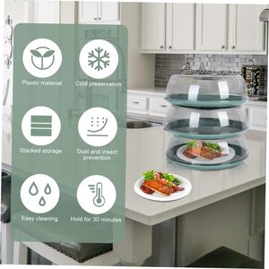 Cubierta para Platos Multiusos, Aislante, Antiinsectos, Antipolvo, para Mantener la Frescura, de PP, Manual, Ecológica, para Guardar Sobras de Comida - Product Image 4