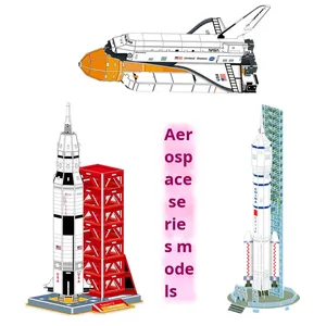 Weltraummodell Space Shuttle Long March 2 Rakete Shenzhou 11 Tian Gong 2 3D Puzzle Papier DIY Spielzeug - Product Image 3