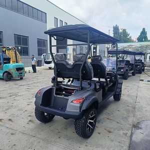 Voiturette de golf électrique de luxe 4 places avec chariot arrière, autonomie de 30 km et vitesse de 30 km/h pour le transport sur les terrains de golf et les propriétés - Product Image 2