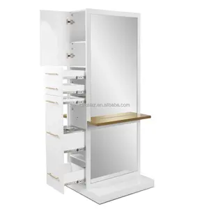 Hot Sale Cheap Big Size Full Stand Salon Furniture Beauty Barber Shop Makeup Hairdressing Mirror Salon Styling Stations
