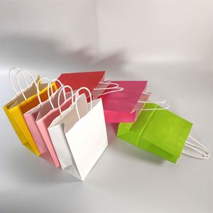 Bolsas de Papel Kraft Reciclables Ecológicas de 15*8*21cm con Asas Naturales para Fiestas, Cumpleaños Infantiles, Baby Shower, Manualidades y Velas - Product Image 5