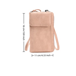 Portefeuille de téléphone portable en cuir PU pour femmes, sac à bandoulière multi-poches, petit sac à bandoulière de voyage, sac pour téléphone portable avec porte-cartes - Product Image 2