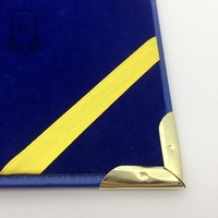 Carpeta de Presentación de Cuero PU Tamaño A4, Duradera, para Diplomas Escolares y de Graduación, con Impresión Dorada