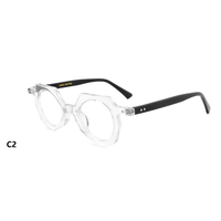 Dernière mode Lunettes optiques en acétate à monture polygonale Forme nœud papillon Belle apparence pour les femmes