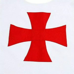 Tunique rouge médiévale sans manches de templier, sur-manteau de croisé, costume de chevalier de la Renaissance pour reconstitution historique et cosplay, fait main - Product Image 3