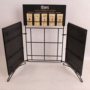 Étagère de présentation en fil métallique détachable à trois niveaux personnalisable pour les collations et les aliments, étagère de comptoir de supermarché - Product Image 5