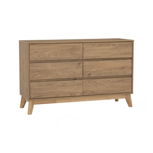 Compact Natural Oak Colour HIRADO 1.2M Sideboard Solid Wood Legs Entryway Buffet for <b>Small</b> Dining Room and Apartment Hallway - Product Image 1