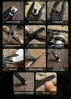 Pince multi-outils 20 en 1 pour la survie et le camping Gadget Item Tournevis Set Folding Multitool Pocket Knife Multi Tool Pliers
