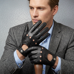 High Quality Seep Leather Winter Motorbike <b>Gloves</b> Wrist Length Plain Style Breathable Eco-Friendly <b>Touchscreen</b> Cycling Casual - Product Image 1