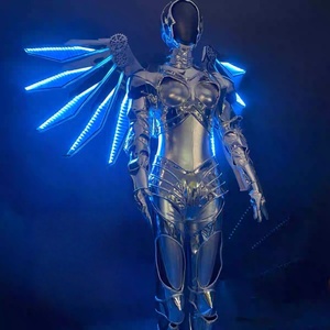 Disfraz de Baile LED Mecánico para Mujer, Diseño de Guerrera del Futuro, Brillante y Tecnológico, Original para el Día de San Valentín, 100% Poliéster - Product Image 2