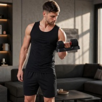 Haltère réglable en fonte robuste de 11 kg avec 10 niveaux de verrouillage pour la musculation à domicile