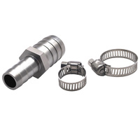 Adaptateur réducteur de tuyau en acier inoxydable 3/4 à 1/2 pouce, kit de réparation de raccord de tuyau, coupleur réducteur universel pour tuyau