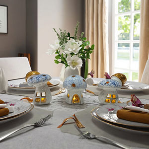 <span class=keywords><strong>Casa</strong></span> in ceramica con LED o portacandele per decorazione da tavolo Tealight per oggetti decorativi primavera e pasqua - Product Image 1