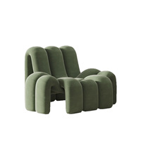Fauteuils de détente en velours écologiques de designer pour salon, appartement, maison, meubles de luxe, modernes, créatifs, doux, canapé simple