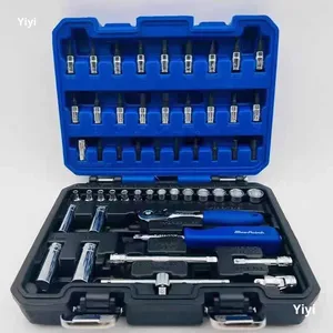 Blue Dot 52-Piece Auto Repair <b>Tool</b> <b>Set</b> Small Fly Socket Combination Ratchet Wrench 6.3 Metric Carbon Steel <b>Hand</b>-Power 1-Year D00 - Product Image 4