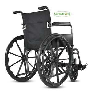 Silla de ruedas manual ligera con reposabrazos ajustable Material de acero portátil Función plegable Silla de ruedas - Product Image 6