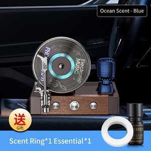 Solar Powered Phonograph Car Fragrance <b>Holder</b> Air Purifier Plastic Natural Evaporation for Seating Modern Style - Product Image 2