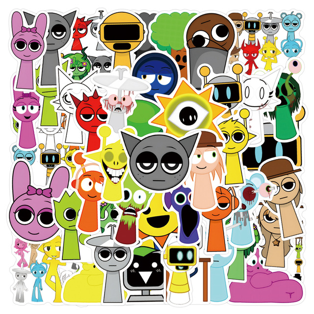 50Pcs Cartoon Rhythm Box Game Graffiti Stickers Mug Refrigerator Guitar Laptop PSP Gamepad DIY Waterproof Decoration Stickers