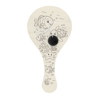 Ensemble de jeu éducatif populaire et portable pour enfants, avec raquette en bois personnalisée et crayons de dessin imprimés en sérigraphie - Cadeau promotionnel