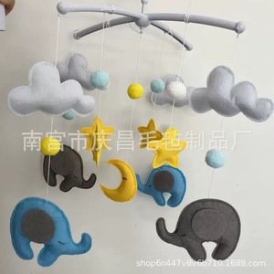 Simpatica nuvola Baby culla peluche sensoriale ciondolo dentizione camera regolabile per bambini culla per bambini giocattoli appesi rotanti - Product Image 2