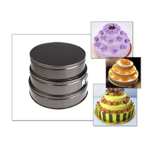 Lixsun Bakeware Set di 3 pezzi di forma rotonda stampi per torte in acciaio al carbonio <span class=keywords><strong>antiaderente</strong></span> Set di teglie a forma di molla per la cottura - Product Image 4