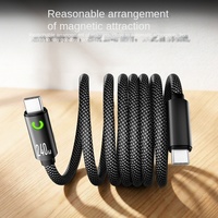 Kabel Data Pengisian Cepat Magnetik Tembaga Murni 240W PD100W untuk Tablet - Dual Type-C & untuk Konektor dengan Transfer Data