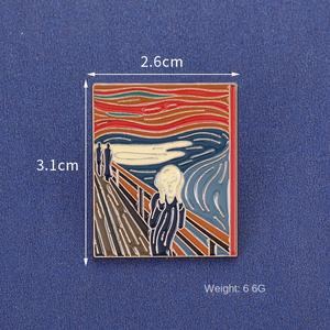 Broche en métal <span class=keywords><strong>Van</strong></span> <span class=keywords><strong>Gogh</strong></span> Tournesol Insigne d'artisanat en métal mignon avec impression personnalisée pour l'utilisation de la décoration de pièces de monnaie avec motif gravé - Product Image 3