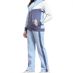 Women's Custom Logo Winter Solid Fashionable Tracksuits Sweatsuit Embroidered Sport Pants Drawstring Hooded Long Sleeved Top Two - Product Image 4