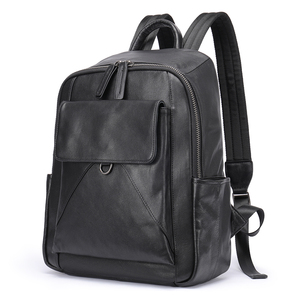 Sac à dos pour ordinateur portable <span class=keywords><strong>Marant</strong></span> Casual grande capacité pour hommes, sac à dos noir en cuir véritable pour hommes - Product Image 1