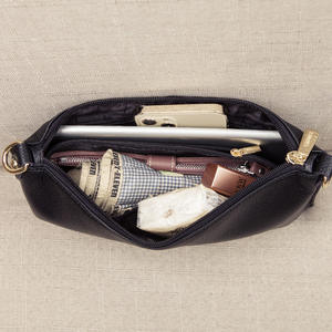 Tas Tangan Wanita Kulit Asli 2025 Tren Baru Mode Tas Selempang Mini dengan Penutup Ritsleting Kulit Lembut Gaya Sederhana - Product Image 6