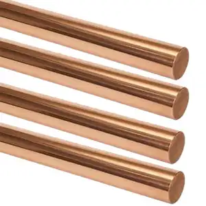 Custom Pure Copper Round Bar 99.99 Copper Earth Rod T2 Copper Round Rod For Sale