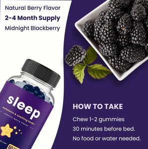 Gommes à la mélatonine OEM pour adultes Supplément de sommeil à base de plantes pour favoriser la relaxation et favoriser un sommeil de qualité - Product Image 3