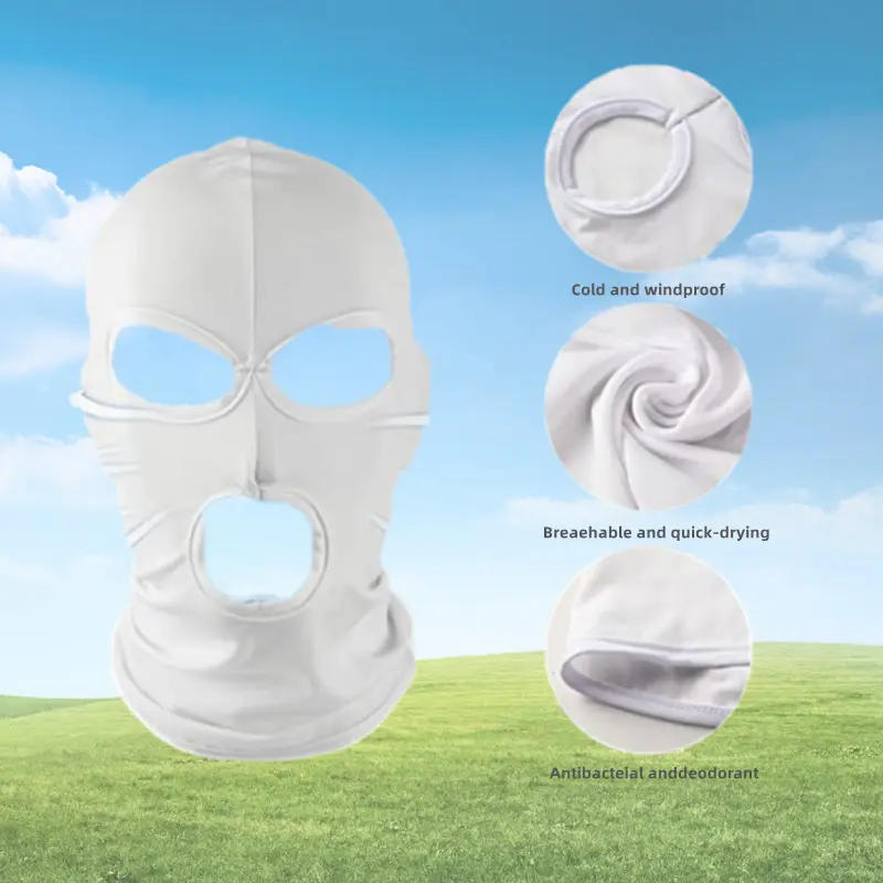 2022 Wholesale Custom White Black 2-3 Hole Ski Mask Balaclava