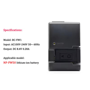 <span class=keywords><strong>Chargeur</strong></span> de batterie d'appareil photo BC-VW1 pour Sony A5000 A6000 A3000 A7000 <span class=keywords><strong>A33</strong></span> A35 A55 A7 A7R NEX-5C NEX3 NEX-5 5TL 5C 5T 5N 5R NP-FW50 - Product Image 3
