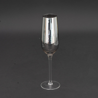 Verre à vin rouge de couleur galvanoplastie noire en cristal de haute qualité