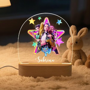 Luz Nocturna LED Personalizada de K-Pop, Regalo Personalizado de Anime Demon Huntrix Mira Rumi Zoey para Fans, Regalo de Cumpleaños y Navidad para Amantes <span class=keywords><strong>del</strong></span> K-Pop - Product Image 2