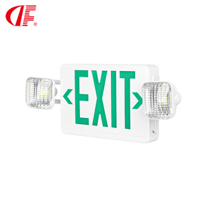 Lumière d'urgence LED DF-2 UL 924 avec batterie de secours Ni-Cd, lumière de sortie d'urgence rouge et verte combinée - Product Image 1