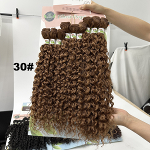 Trenzas sintéticas para cabello rizado de 22 a 26 pulgadas, color cereza, 9x, súper suaves, fibra premium, extensión de cabello de 300g - Product Image 6