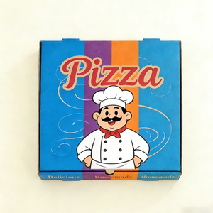 Scatola per Pizza in Carta Kraft con Stampa Logo Personalizzata - 12 Pollici per Consegna, Produzione Cinese all'Ingrosso - Product Image 1
