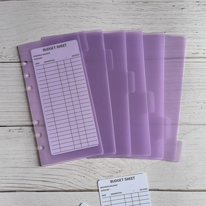 Etiquetas personalizadas de alta calidad Durable PP Multi colores Accesorios de presupuesto Hojas sueltas A6 Sobres de efectivo Set Tab Sobre de efectivo - Product Image 6