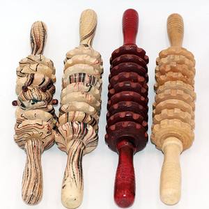 Masseur d'estomac en bois, outils de massage du dos et du corps pour la relaxation, la perte de poids, rouleaux de massage - Product Image 1