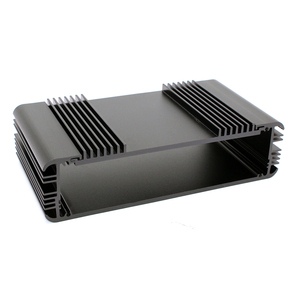 Boîtier électronique en aluminium anodisé <span class=keywords><strong>noir</strong></span>, longueur personnalisée avec panneaux extrémités, 6063mm - Product Image 1